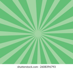 Abstract sunbeams background. Green sunbeams background.