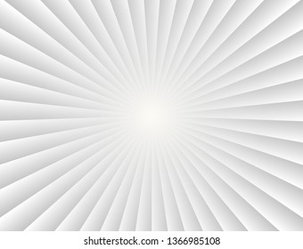 Abstract sunbeams gradient rays in white background - Vector illustration