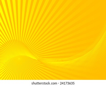 Abstract sunbeams. Vector illustration