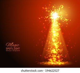 Abstract Sunburst ardent background. Vector illustration