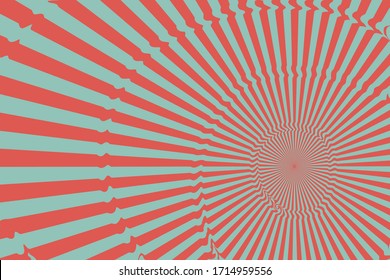 abstrakter Sonnenbursthintergrund mit 3D-Effekt. Vintage- oder Retro-Vektorillustration gezeichnet. es kann als Bildschirmhintergrund, Poster, Plakatwand usw. verwendet werden.