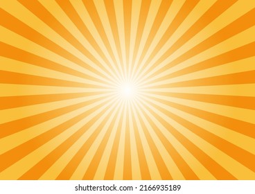 Abstract sunburst background design, colorful tone of yellow and orange in gradient style