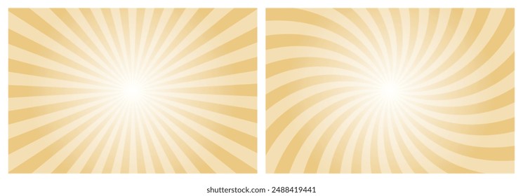 Abstract sunburst background. Gold Crayola Yellow Sun Rays Background. Summer Banner. Vector Illustration