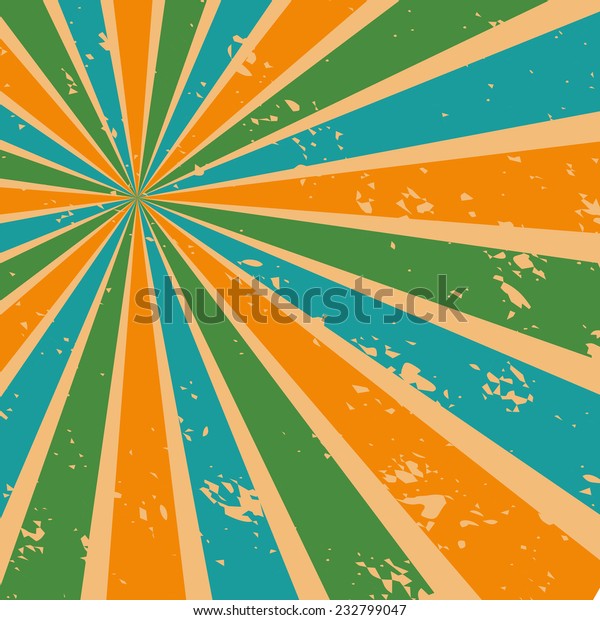 Abstract Sunburst Background Vector Illustration Retro Stock Vector