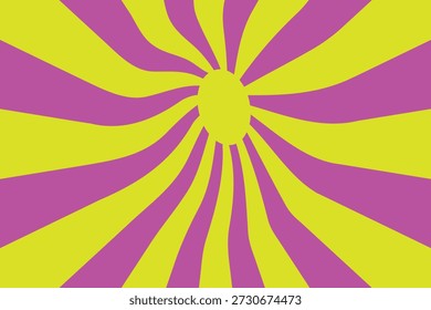 Abstract Sunburst Banner Background Featuring Bright Yellow Pink Gradient Rays Design