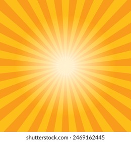 Abstract sunburst brochure design template. sun rays cartoon illustration. comic sunburst background