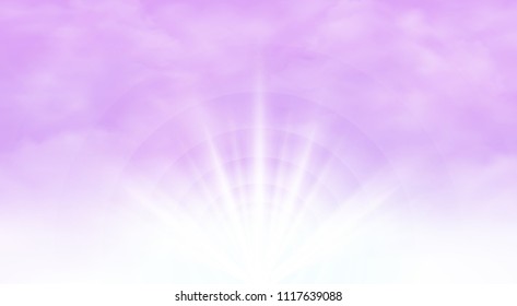 Abstract of sunburst with clear pink sky background. Illustration eps10 