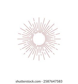 Abstract Sunburst Decoration Mandala Vector Logo Template