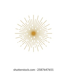 Abstract Sunburst Decoration Mandala Vector Logo Template