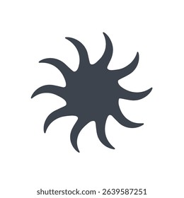 Abstract sunburst design element graphic icon