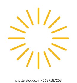 Abstract sunburst design golden rays bright circular shape