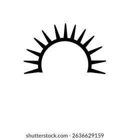 Abstract sunburst design simple minimalist icon.