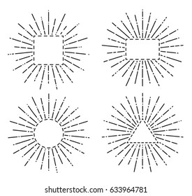 abstract sunburst element on white background