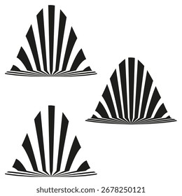 Abstractas Elementos de rayos solares. Formas radiales. Vector de movimiento geométrico. componentes de Diseño gráfico. EPS 10.