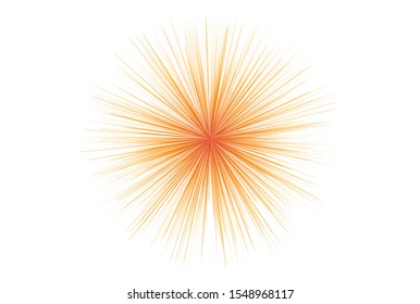 abstract sunburst explosion red color white background