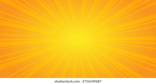 Fundo laranja de explosão solar abstrato com gradiente suave e efeito de meio-tom