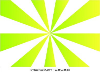 Abstract sunburst pattern, gradient green and yellow ray colors on white background. Vector illustration, EPS10. Geometric pattern. Use as background, backdrop, image montage, mock up template, etc.