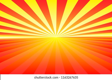 Abstract sunburst pattern, gradient red, orange, and yellow ray colors. Vector illustration, EPS10. Geometric pattern. Use as background, backdrop, image montage, mock up template, etc.