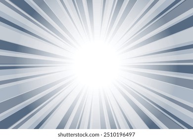 Abstract sunburst Pattern. Intense Pewter Gray sunburst background. Radial sunbeam flare background. Exploding star burst texture.