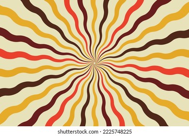 Abstract sunburst pattern psychedelic vintage background design vector