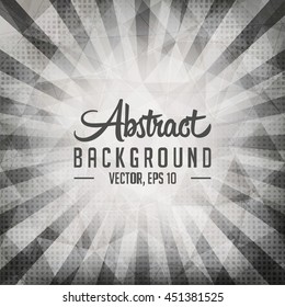 Abstract sunburst polygonal  texture and background. Vector and illustration.