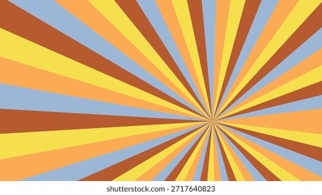 Abstractas explosión de sol con rayos de varios colores que irradian desde el centro