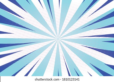 Abstract sunburst zoom white blue background