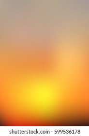 Abstract sundown or sunrise sky background. Gradient mesh texture. Vector illustration.