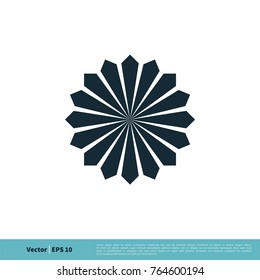 Abstract Sunflower Icon Vector Logo Template Illustration Design. Vector EPS 10.