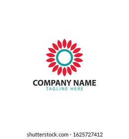 abstract sunflower logo that also could represent community, conference and summit