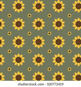 Abstract Sunflowers Pattern