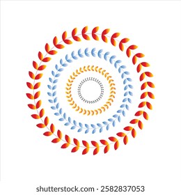 Abstract sun-kissed circles form a vibrant summer pattern