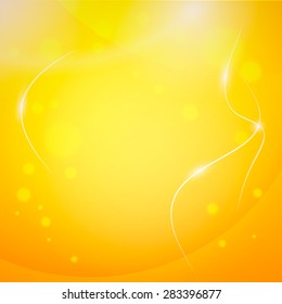 Abstract sunny background with glowing curves lines. Space for your message.