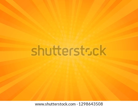 Abstract sunny radiance pattern of comic halftone background in yellow. You can use for vivid art work of sun theme. Adjusting for poster, brochure, ad, cover design, modern web page. vector eps10