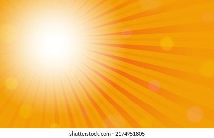 Abstract sunny rays background. Abstract sunburst design. Vintage rising sun or sun ray, sun burst retro. Sunny light. Orange sun rays. Orange sunburst. Sunburst background - EPS 10