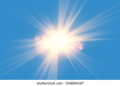 Abstract sunny sky. Bright and warm light wallpaper vector background