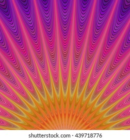 Abstract sunrise - colorful computer generated fractal background