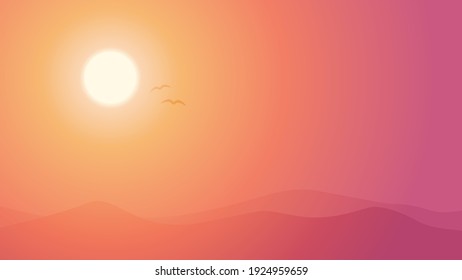Abstract sunrise gradient background sun shine landscape
