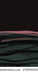 Abstract sunrise with liquid style texture and aesthetic dark colors combination