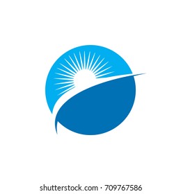 Abstract Sunrise Logo Template