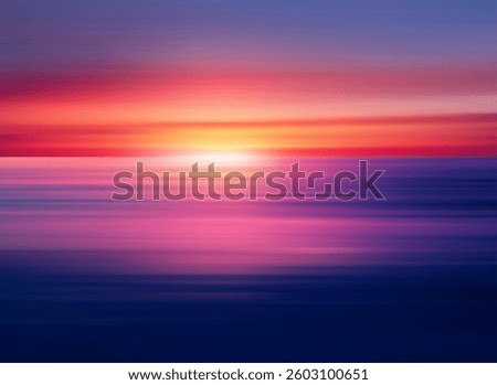 Abstract Sunrise Over Ocean With Vibrant Colors – Perfect Background for Illustrations