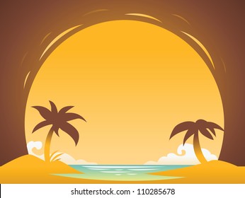 Abstract sunset background for design