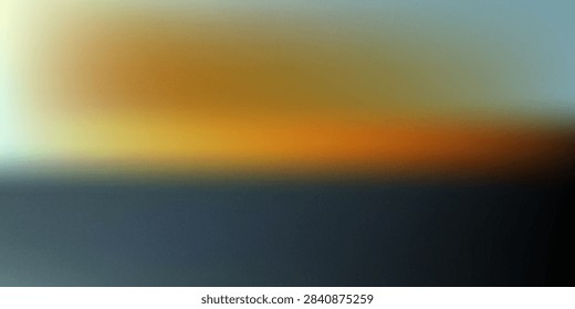Abstract Sunset Blur Gradient Background with Orange, Yellow, Dark Blue and Light Cyan Hues