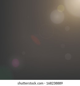 Abstract sunset with defocus lights on dark background
