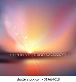 Abstract sunset with defocused lights