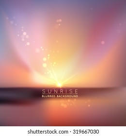Abstract sunset with defocused lights
