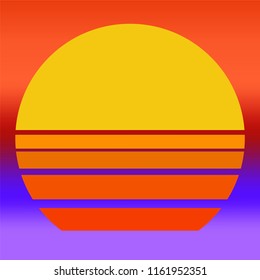 Abstract sunset logo. Vector