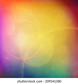 Abstract Sunset on sky with lenses flare. EPS10