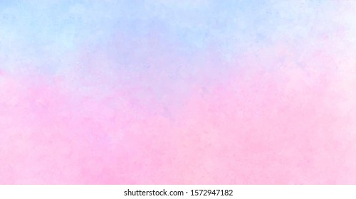 Abstract sunset sky background, hand painted watercolor texture, vector illustration