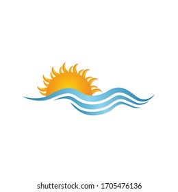 abstrakte Vektorillustration von Sonnenuntergang
